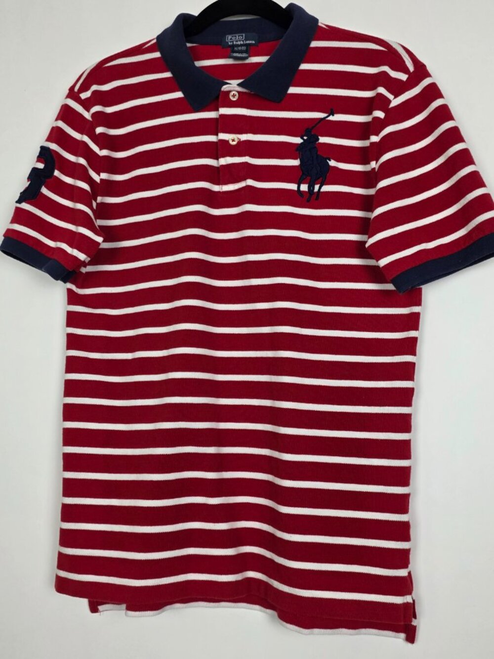 Polo Ralph Lauren Big Pony Striped Preppy Youth Boys XL Short Sleeve Shirt